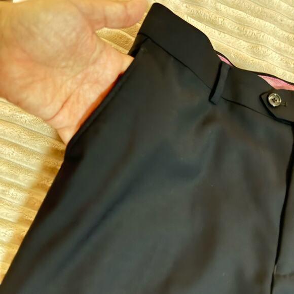 Tiglio Men’s Dress Pants 100% Wool Black 34R - Picture 3 of 9